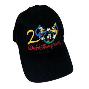 Vintage Y2K 2000 Walt Disney World Baseball Cap in Black - One Size